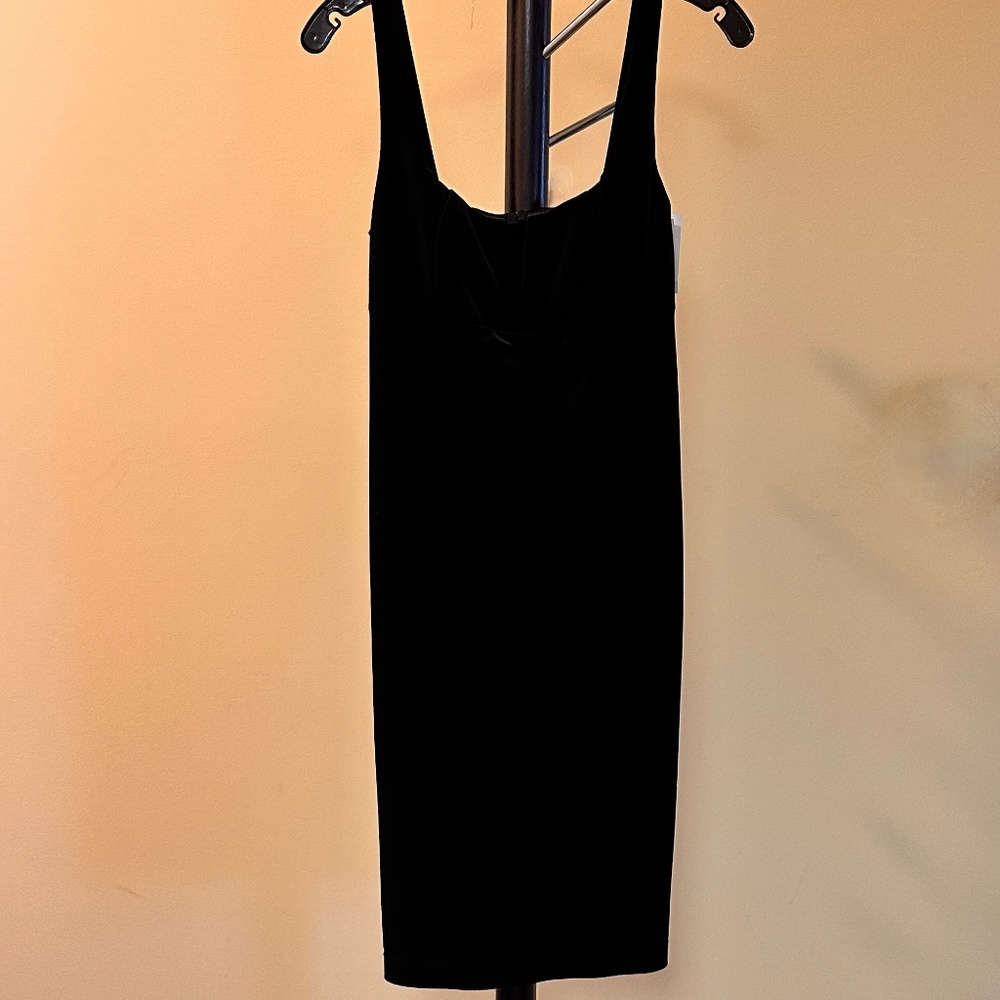 David Meister NWT Black Velvet Cocktail Dress (4)